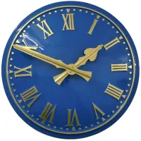 Chester Outdoor Clock Service blue dial