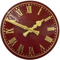 Chester Outdoor Clock Service red dial